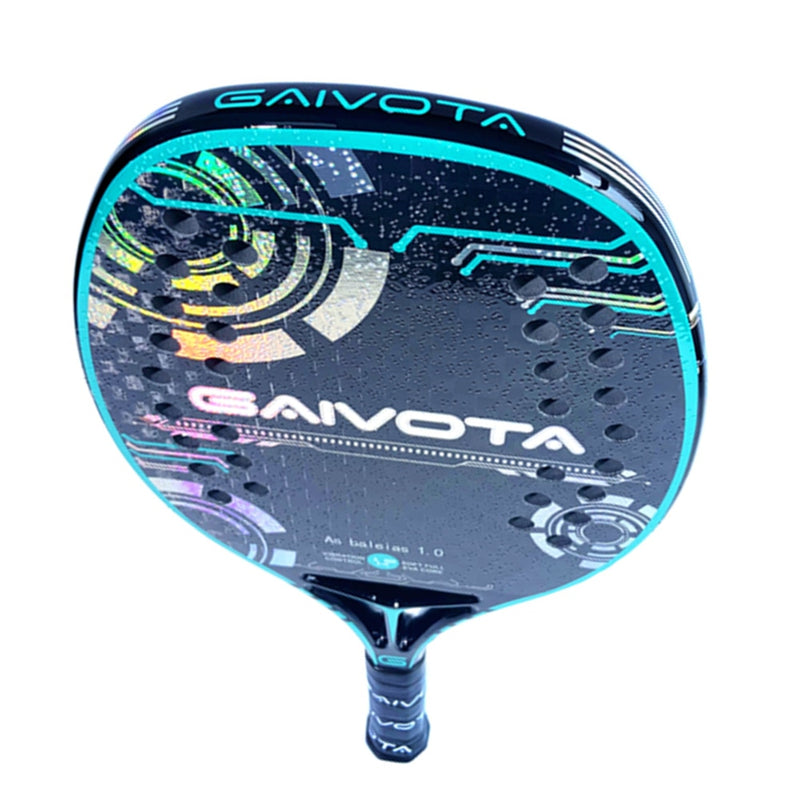 Raquete de Beach Tennis GAIVOTA 2023 - fibra de carbono 12K com capa - nível intermediário/avançado