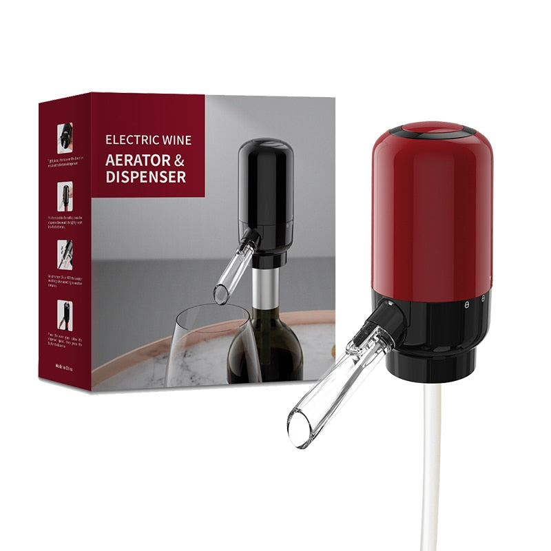 Aerador e Dispenser de Vinho elétrico - Acessório para sommeliers, enólogos e apreciadores